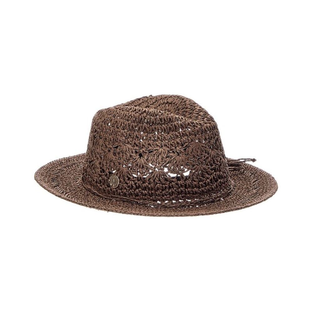 Bruno Magli Crochet Raffia Rancher Hat, Brown